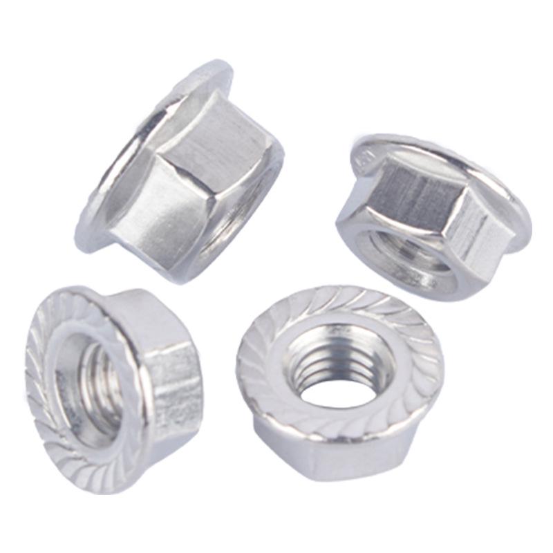 Self-Locking Serrated Hex Flange Nut with Washer, 304 Stainless Steel, M2-M16