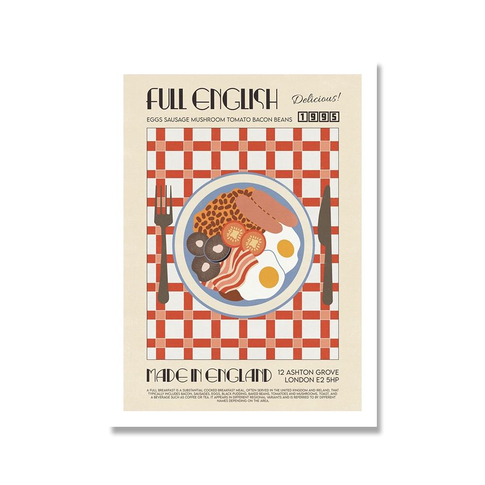 Japanese Korean Foods Wall Art Print Picture Cartoon Cooking Noodle Breakfast Kimchi Sushi Poster Canvas Painting Kitchen Decor