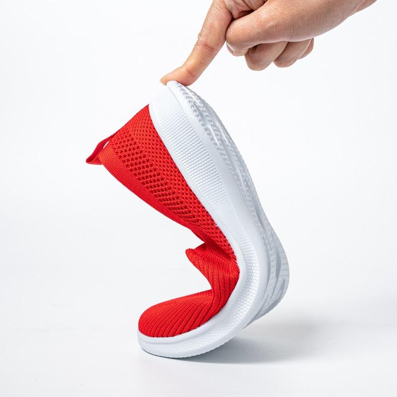 Letnie damskie buty dzianinowe skarpetki damskie trampki wsuwane buty lekkie płaskie damskie buty sportowe duże rozmiary mokasyny