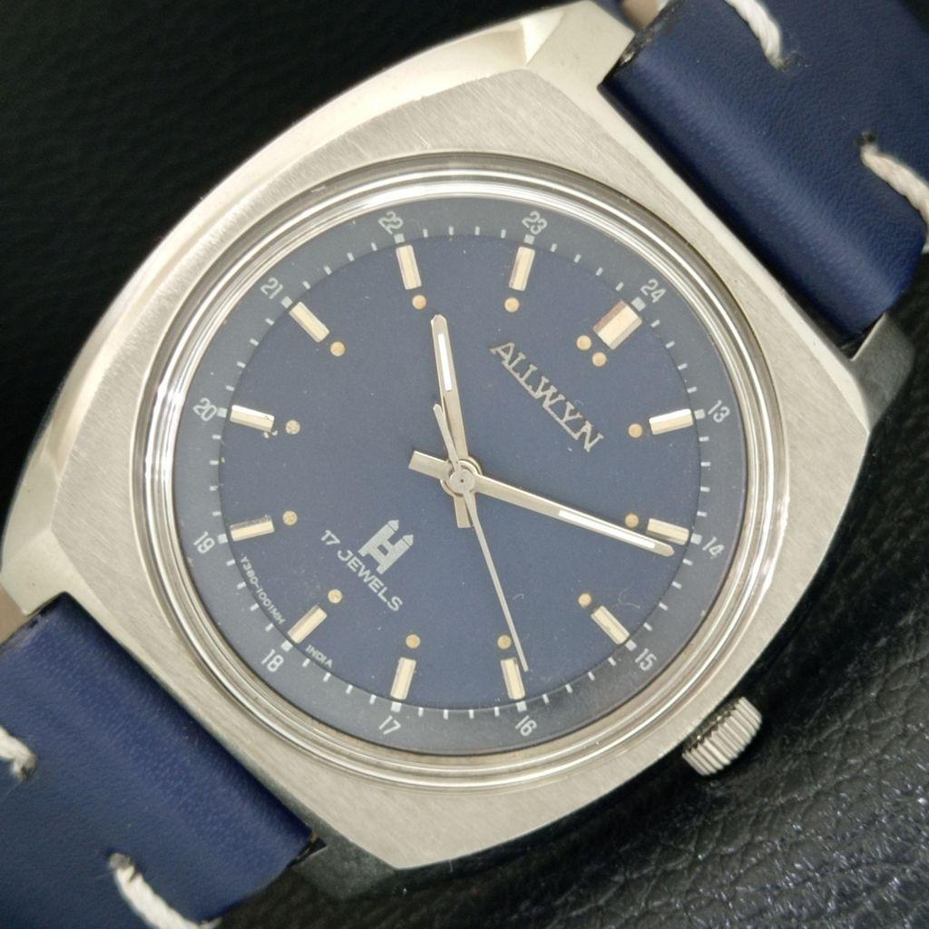 

ALLWYN 6300A РУЧНОЙ ЗАВОД ИНДИЯ МУЖСКИЕ ВИНТАЖНЫЕ ОРИГИНАЛЬНЫЙ ЦИФЕРБЛАТ ЧАСЫ a706237-1