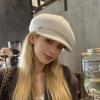 Dámský baret Jednobarevný Styl s kupolovitým vrškem Malířský klobouk s krátkým okrajem Teplá pokrývka hlavy Zimní módní doplněk