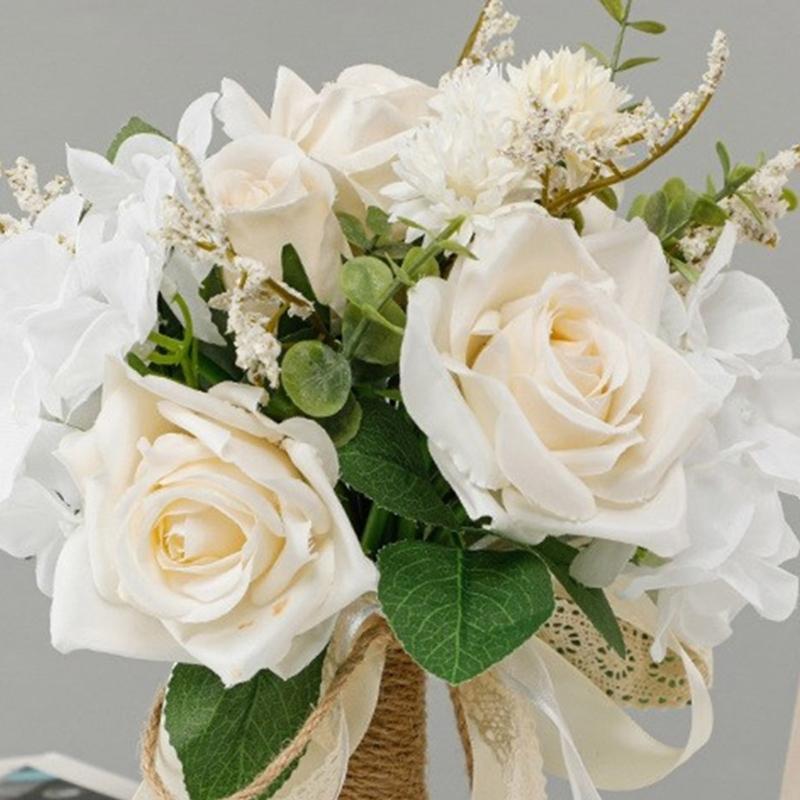 Wedding Bouquets Artificial Flower for Ceremony, Anniversary, Valentines, Photography Props, Wedding Flower Arrangement