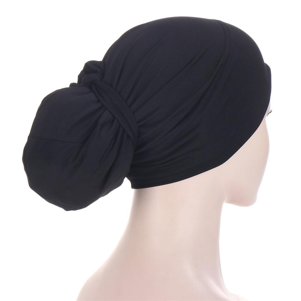 Muslim Hijabs Women Beanies Skullies Knot Bonnet Turban Hair Loss Hat Chemo Cancer Bandanas Arab Islamic Headwrap Headscarf New