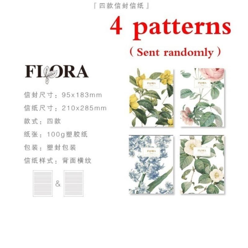 1 Set Kawaii Aesthetic Flower Envelope for Invitations Cute  Thank You Cards Invitations (3 Envelopes + 6 Letter Paper)