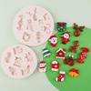 Fondant Cake Decorating Molds Silicone Molds Christmas Santa Chocolate Molds Holiday Dessert Cake Baking Tool Nonstick