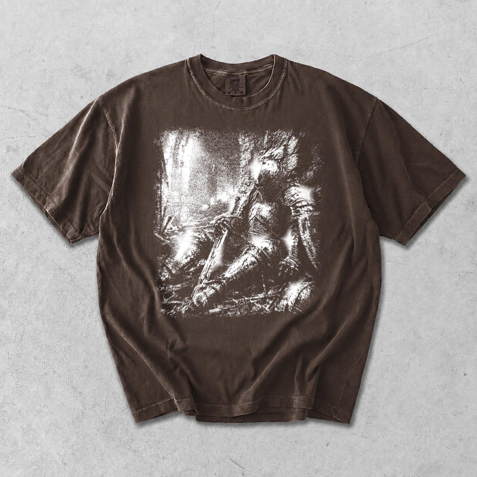 Comfort Colors Knight T-Shirt, Dark Fantasy Soulsborne Graphic Tee XL