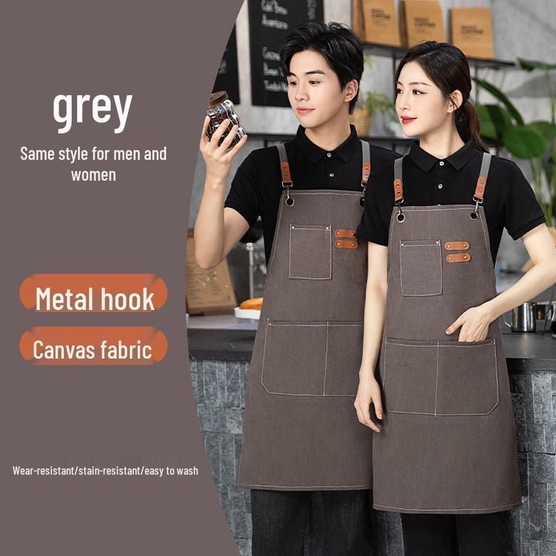 Custom High-End Workwear: Waterproof Oil-proof Apron for Women with Logo, Ideal for Catering, Coffee, and Milk Tea Shops