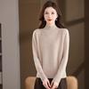Women's 100% Pure Wool Semi-High Neck Thick Sweater FXLD2506