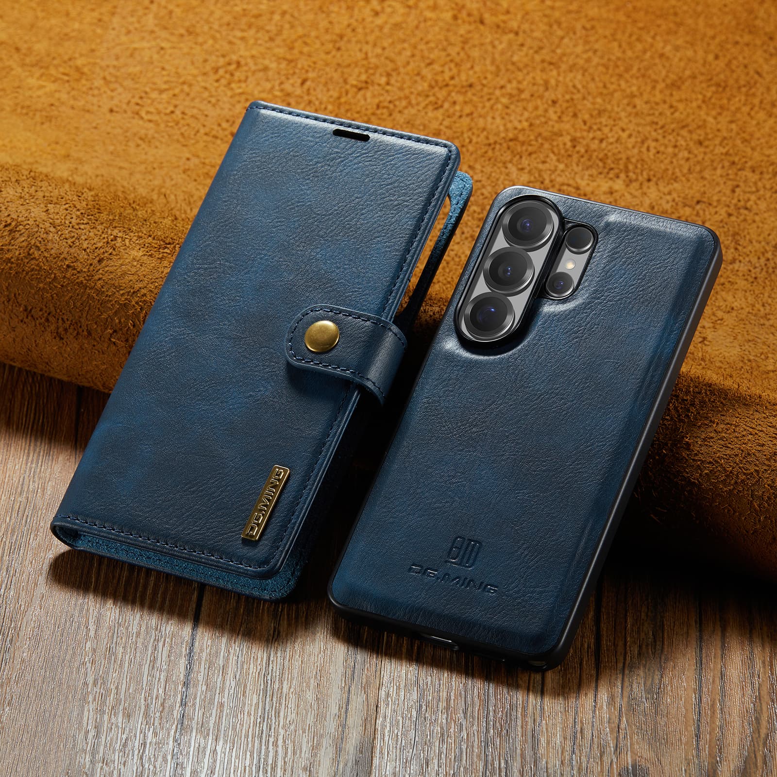 

2 in 1 Leather Phone Case for Samsung Galaxy S26 Ultra S25 Edge S24 Plus S23 Fe S22 S21 S20 Note20 Magnetic Card Holder Wallet Galaxy S25 Ultra синий
