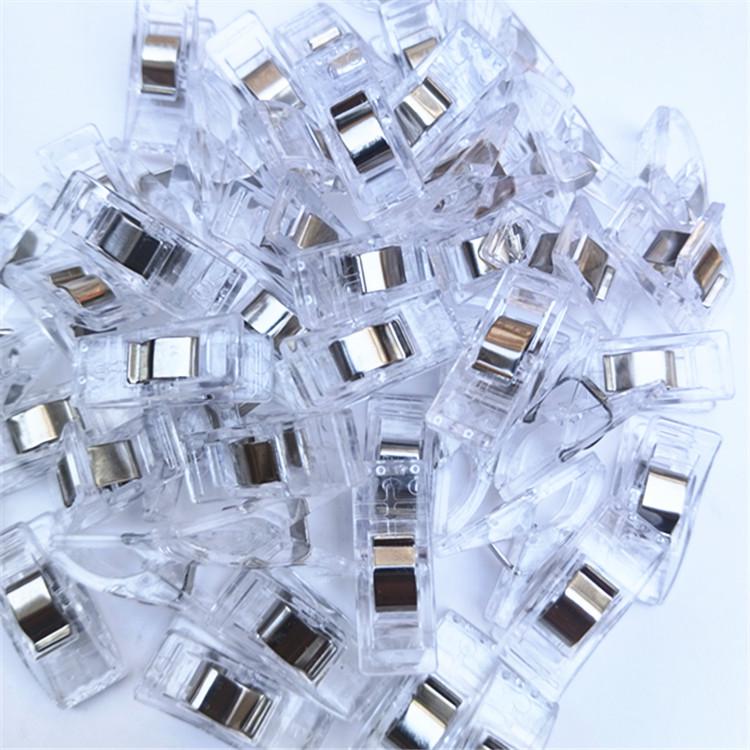 Mini Transparent White Sewing Clips with Strong Button Fastening
