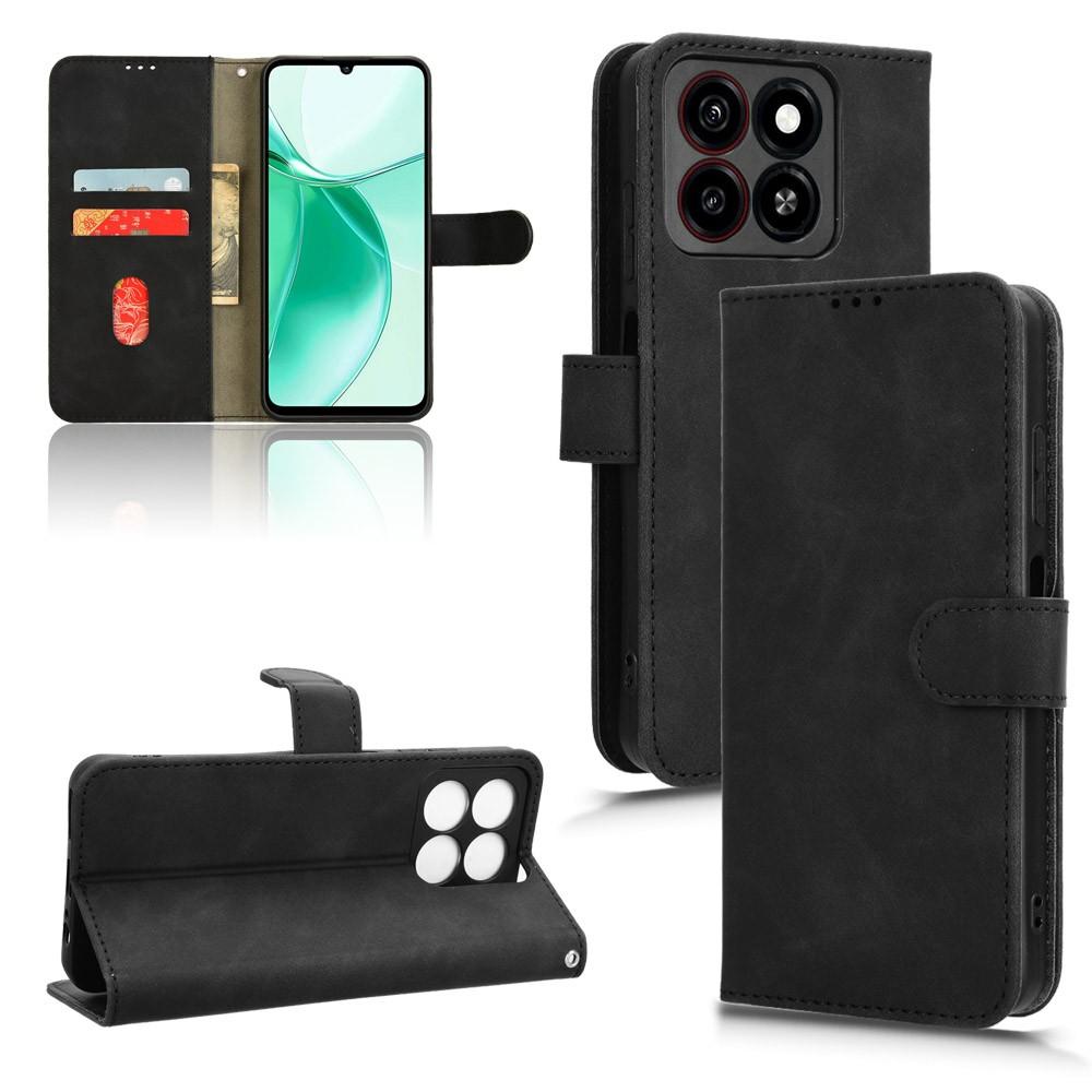 For ZTE Blade A35/A55 Leather Case Skin-Feel Anti-Drop Wallet Flip Phone Cover