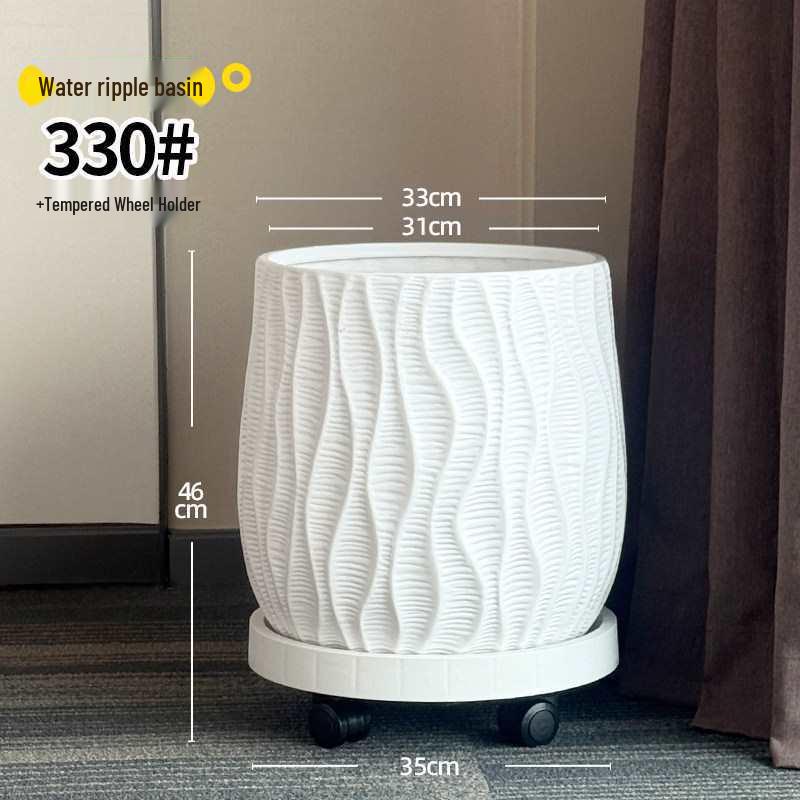 Large Caliber Resin Flower Pot for Monstera Deliciosa - Durable, Thickened Design with a Luxurious Touch