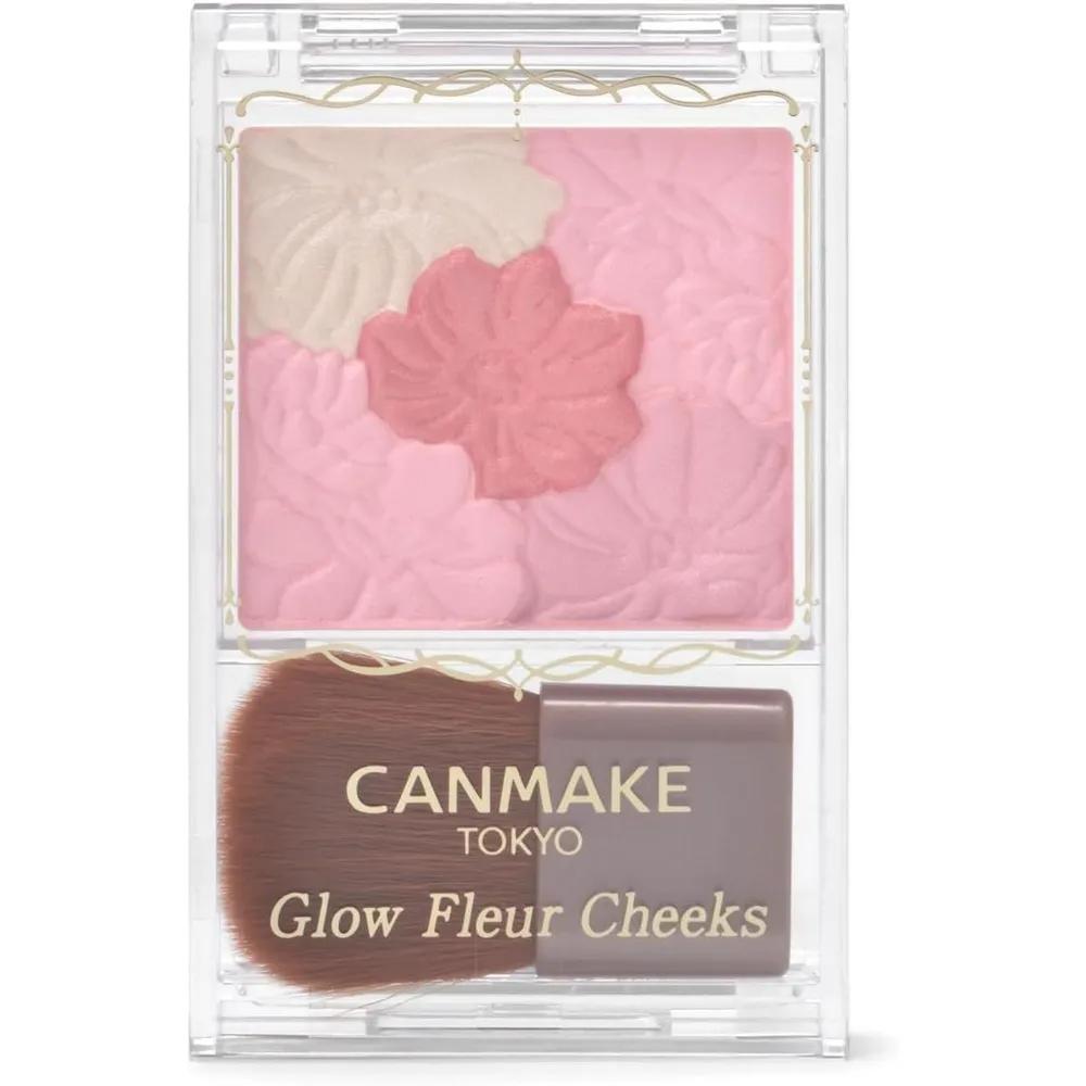 CANMAKE Glow Fleur Cheek 17 Strawberry Milk Fleur 6.3g Lovely Pink (3 Pieces) 2