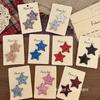 Neuer Süßer und Niedlicher Kinderstil Feiner Glitzernder Fünfzackiger Stern Herz Mode Haarspange Paillettenstern Gebrochene Haarspange Mädchen Haaraccessoire