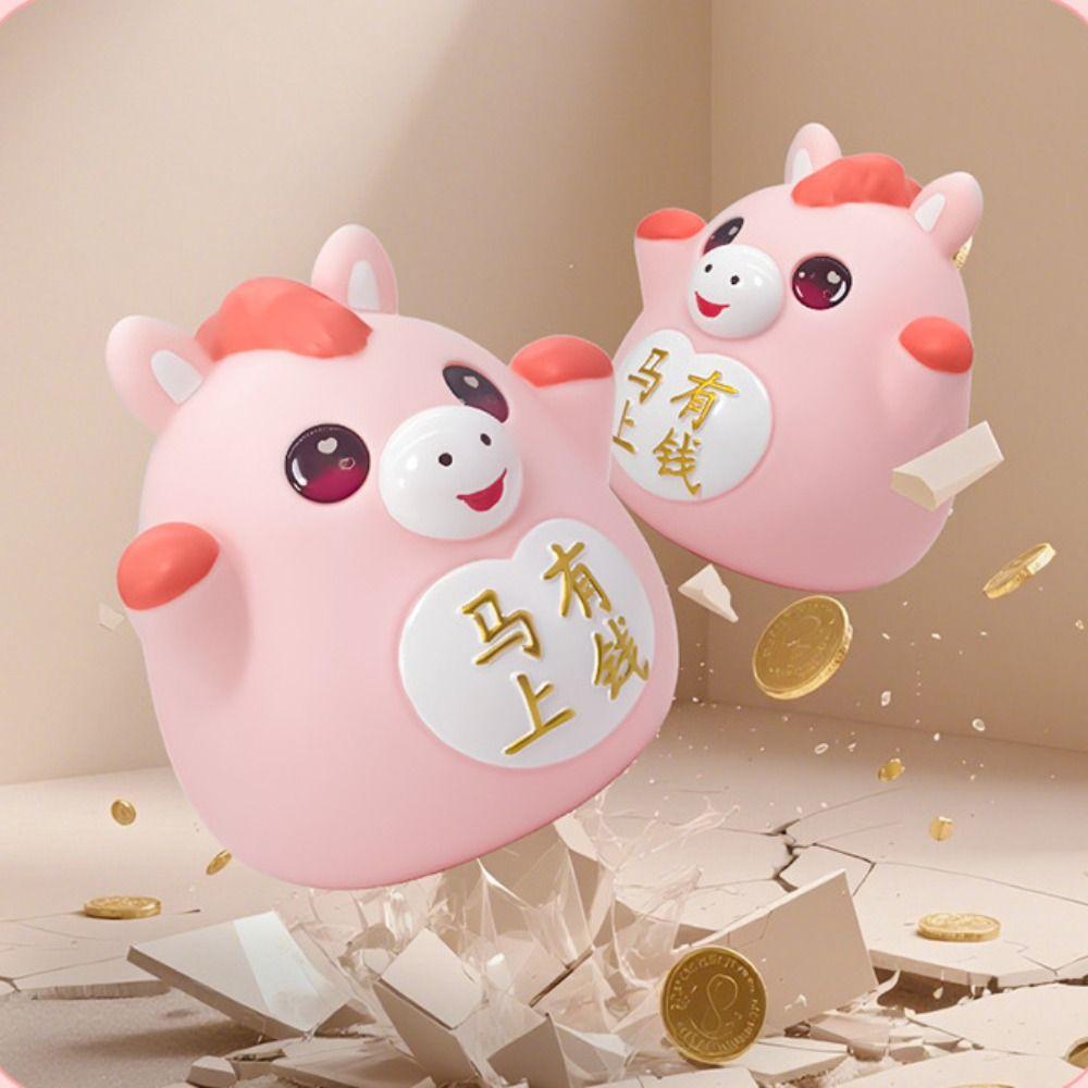 Anti-Fall Piggy Bank Cartoon Decorative Ornament Home Decoration Money Box  Living Room