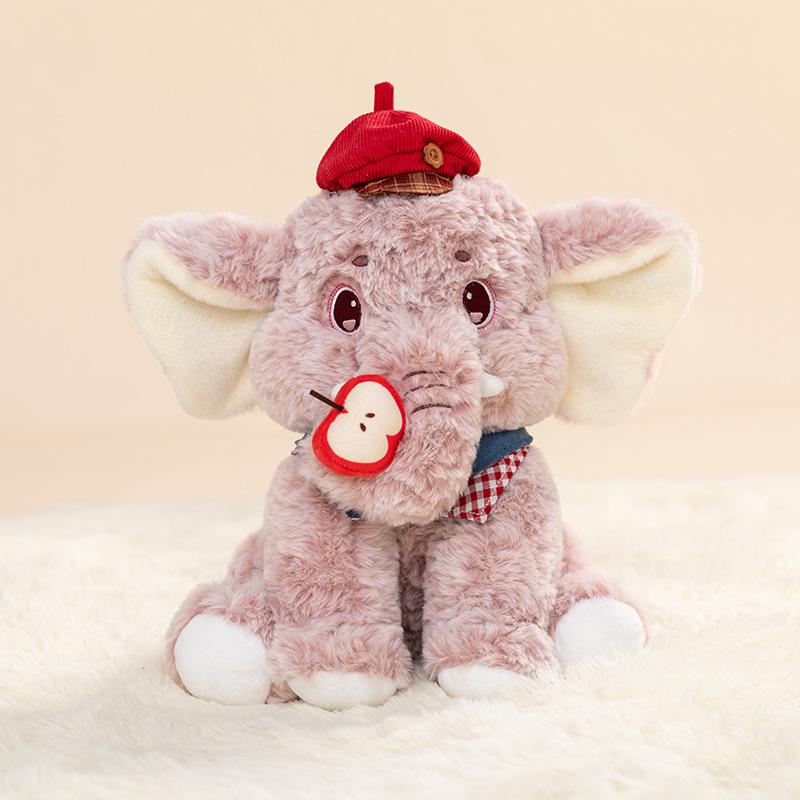 Plush Apple and Banana Elephant Toys and Figurines Dolls.