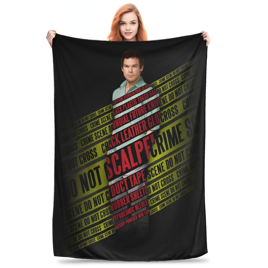 Dexter Morgan Movie Knitted Blankets Flannel Lightweight Thin Throw Blankets for Bed Bedroom Quilt