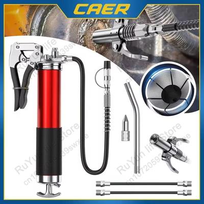 Kit de pistola de engrase de aceite de 7000 PSI con empuñadura manual, acoplador de bombeo de alta presión, herramienta de mantenimiento de alta resistencia para inyección de engrase de 400 CC