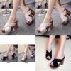 Elegant Suede Women's Sandals With Wedge Heels And High Platform Open Toe Design