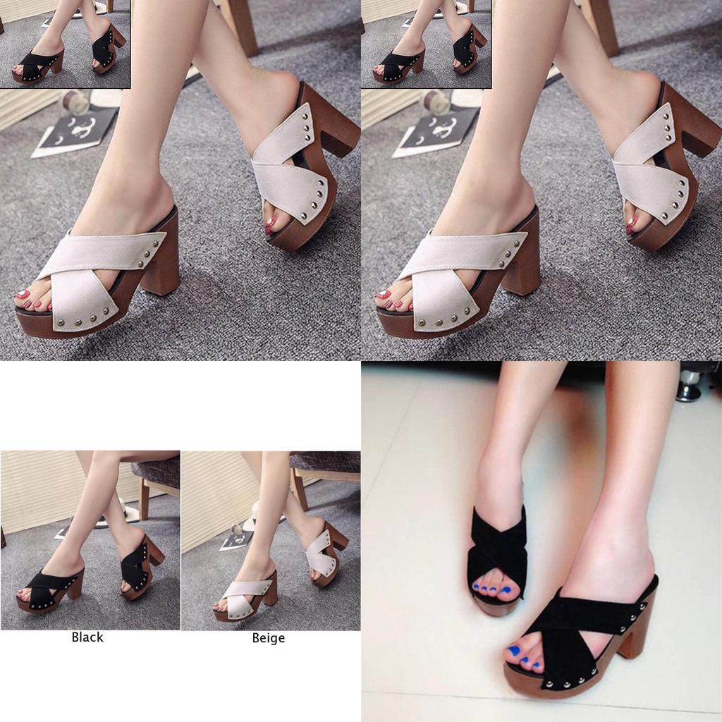Elegant Suede Women's Sandals With Wedge Heels And High Platform Open Toe Design