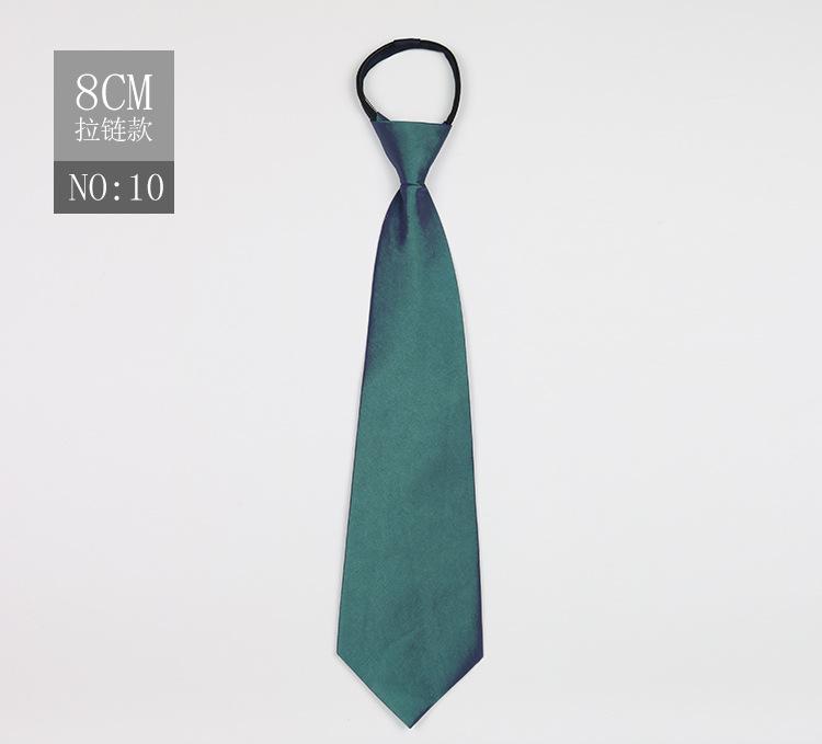 Women'S Zipper Tie Solid Color Black Blue Red Dress Professional Uniform Lazy Easy To Pull 8Cm Tie