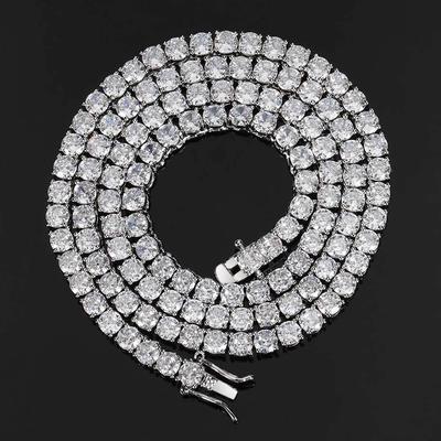 Bijuterii noi europene și americane Colier hip-hop de 5 mm Lanț de tenis pentru bărbați Colier cu zircon Accesorii de marcă Tide Colier pentru bărbați