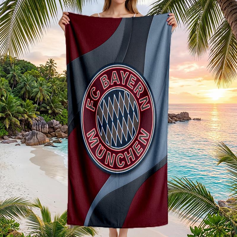 Bayern Munich Print Quick Dry Beach Towel Microfiber Absorbent Portable Travel Swimming Towel