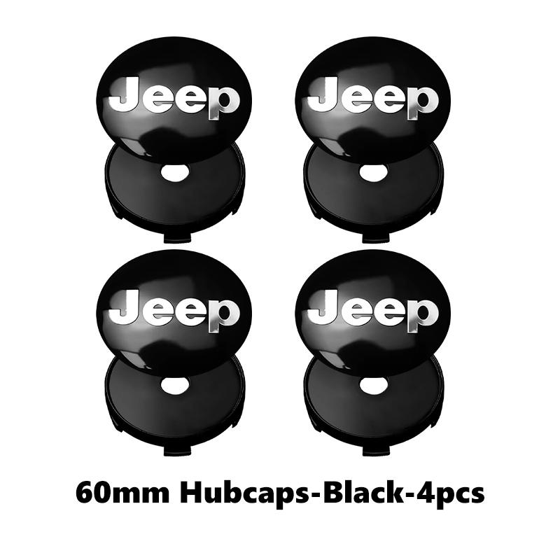 For Jeep Car Emblem Badge Decoration Wheel Center Hub Cap Rim Lid Sticker Cherokee Patriot Liberty Wrangler JK JL Commander