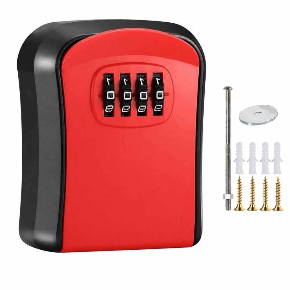 Wall Mounted Key Lock Box Sturdy Combination Lock Box Key Safe Storage  Construction Site