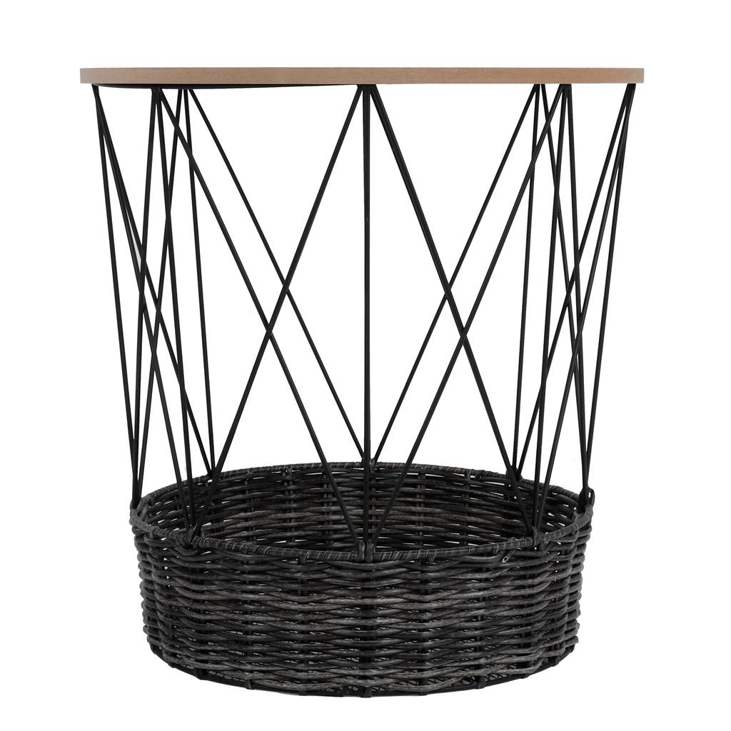 Buy Modern Coffee Table Storage Basket Round Hollow Side Table Home Living Room Decoration at