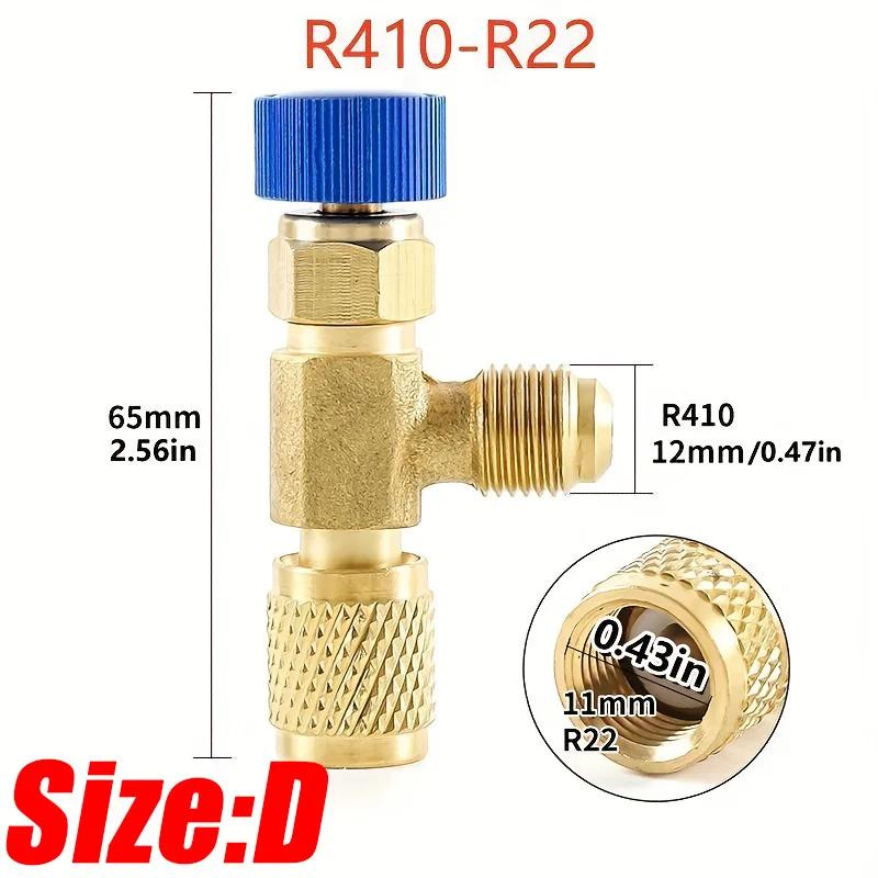 Liquid Safety AC Valve R410A R22 Air Conditioning Refrigerant 1/4 "Safety Adapter for SAE 1/4" Male Famale Safety Adapter