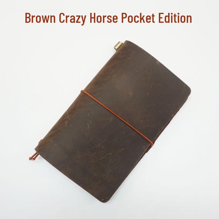 Cowhide Traveler's Loose-leaf Notebook Planner Diary