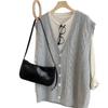 Early Spring Women's Knitted Vest Sleeveless Design Feel External Sweater Tank Top