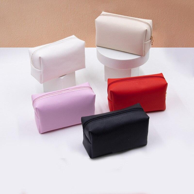 PU Leather Travel Cosmetic Bag Makeup Pouch Wash Toiletry Organizer Storage Handbag for Women