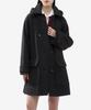 Mhl Margaret Howell Wool Melton Hooded Coat - Black / Whou0502A23Hnfblk