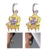 Unique Two Tone Sofa Chair Drop Earrings Stylish Couch Shaped Dangle Ear Rings Fashionable Creative Jewelry for Women