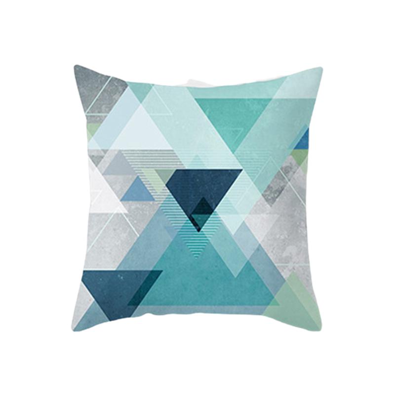 

Simple Geometric Pattern Pillow Case Abstract Art Home Decoration Fabric Plush Style H