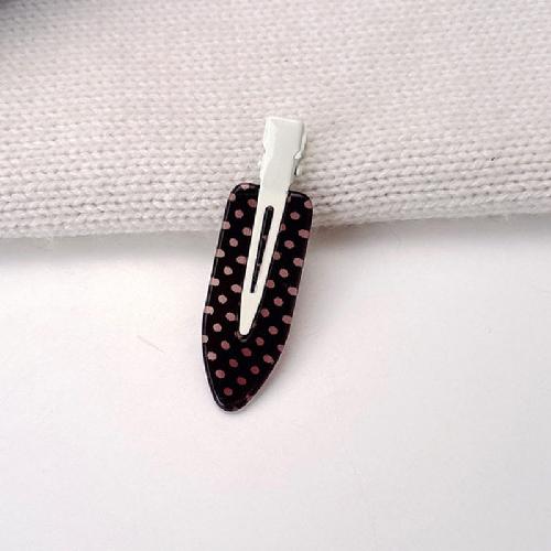 Schwarz-Weiß Essigsäure Spurloser Haarclip 2 Stück Acryl Entenschnabelclip Süßer Pony Haarclip Haarspangen Styling-Werkzeug Neu