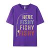 Fishing Here Fishy Funny Geek Normal Man T Shirt Discount Plain Cotton Tops Shirt Print Sweatshirts Wholesale