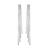 Luxury Crystal Rhinestone Long Drop Dangle Tassel Earrings For Women Wedding Party Gift 2022 Fahsion Jewelry Gold Silver Color