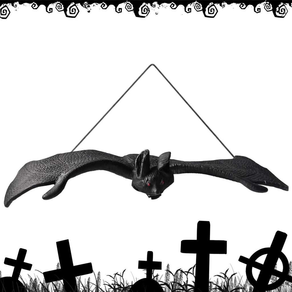 1pcs Lifelike Bat CharmsPendant Jewelry Making Party Props Horror Scene Layout Suitable For Fence Garden Halloween Supplies