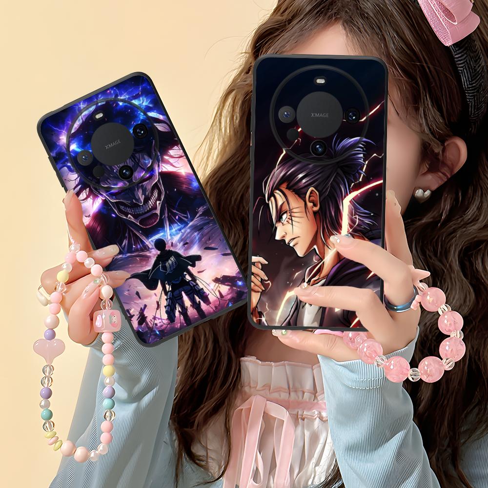 AOT Eren Yeager Matte TPU Mobile Phone Case for Huawei Mate 60 50 40 30 20 10 Pro Plus Lite E 5G Colorful Printing Cover
