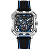 Fashion Automatic Mechanical Watch For Men Luxury Waterproof Men Watch Square Transparent Hollow Design Sports Wristwatches