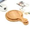 1Pcs Stone Cutting Bamboo Pizza Tray Platter Baking Tray New Wooden Pizza Board  Kitchen Tool