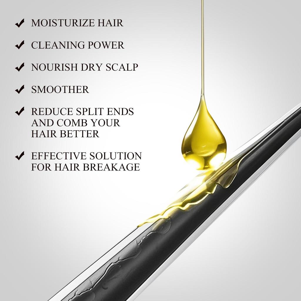 Shampoing au gingembre : nettoie et hydrate efficacement les cheveux, renforce et nourrit les cheveux, réduit les pointes fourchues et la casse, 300 ml