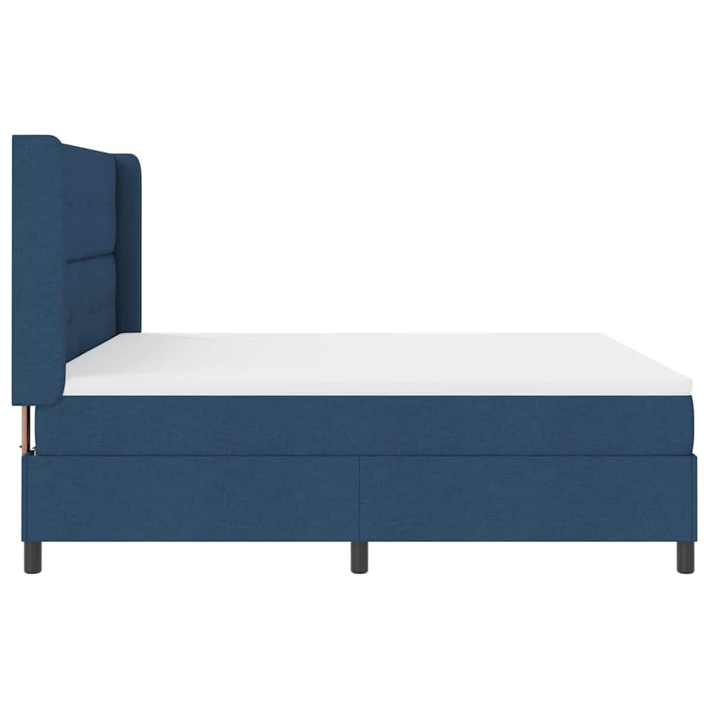 Box Spring Bed with Pillows and Headboard Blue 200 x 180 cm Fabric