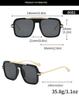 New Trendy Large Square Sunglasses for Women & Men - Fashionable, Versatile, High-End Feel, Sun Protection, Perfect for Cycling