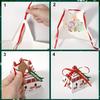 50pcs Christmas Boxes, 6 Styles Christmas Gift Boxes Xmas Paper Boxes with Ribbon Boxes for Christmas Party Supplies