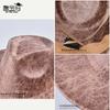 8443 Vintage Textured Western Cowboy Hat Men's British Top Hat Big Brim Outdoor Shade Jazz Hat