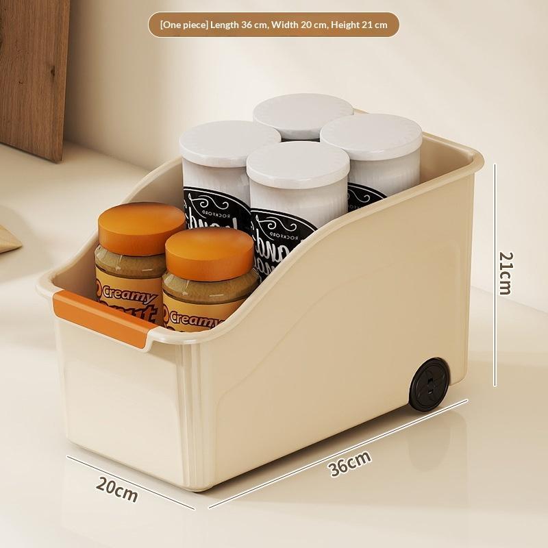 Plastic Storage Bins with Wheels & Comfort Handles Large Stackable Waterproof Organizer for Kitchen Bathroom Closet